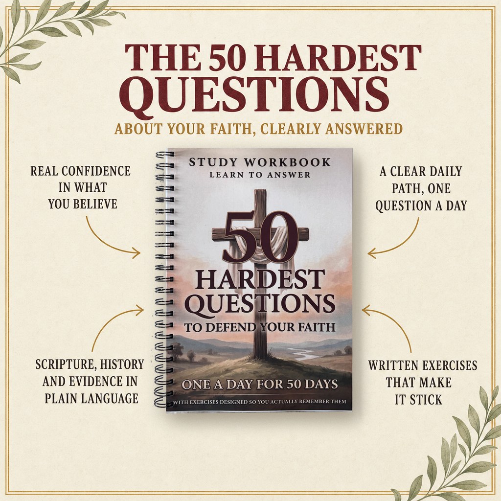 The 50 Hardest Questions workbook, real printed cover